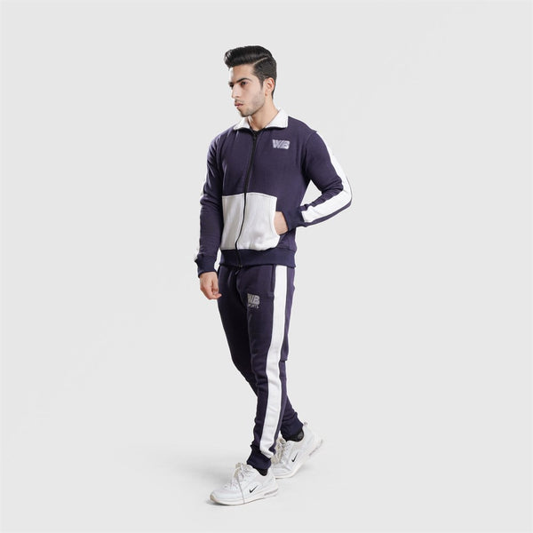 WB Blue and white Men Tracksuit