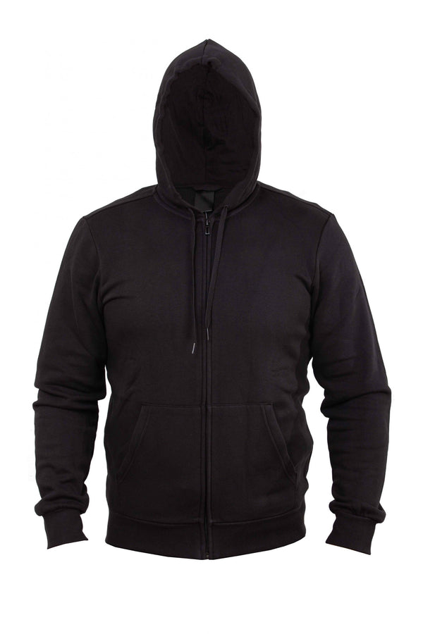 WBH1008 - All Black Men Zip-up Hoodie