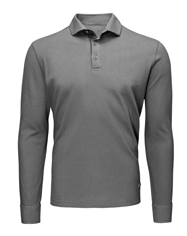 WBP2007 - Gray Full sleeve men Polo Shirt