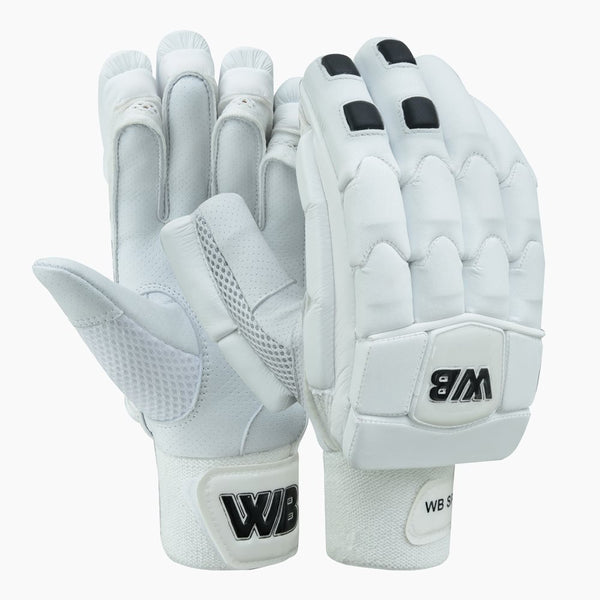 WBBG-003 - WB White Cricket Batting Gloves